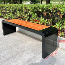 VHDY85KA Park Black Stainless Steel Park Chair Outdoor Bench Bench Patio Neighborhood Leisure Seating Entryway(Small)