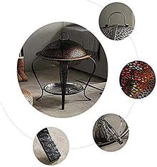 Outdoor Fire Pits, Portable Bonfire FirePits for Outside Wood Burning with Spark Screen and Fireplace Poker, Suitable for Backyard Garden Patio Bonfire Heating, Camping and BBQ