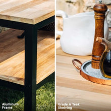Ash & Ember 18" Kamado Grill with Table Nest Stand & Aluminum Table