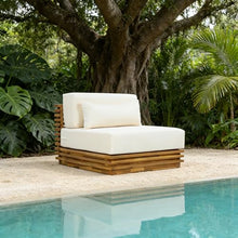 Christopher Knight Home Oversized Outdoor Club Chair with Solid Acacia Wood Frame Natural Finish Water Repellent Cushions Patio Lounge Chair Deep Seat Outdoor Armchair Beige