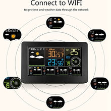 Digital Alarm Wall Clock Weather Station Indoor Outdoor LCD Temperature Humidity Meter Barometer