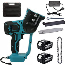 Chainsaw Battery Powered 8 in Mini Cordless Chainsaw Rechargeable Lightweight Portable Handheld Chainsaw for Wood Cutting Garden Logging Trimming Branch