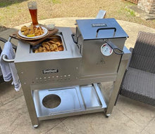 Bayou Classic 700-727 2.5-gal Stainless Bayou® Fryer Workstation Includes Mesh Basket Fry Thermometer Drain Valve High Pressure Regulator w/ 48-in Stainless Braided LPG Hose