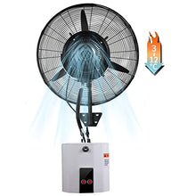 KaBuea Industrial Wall Mounted Misting Fan, 90° Oscillation, 3 Speeds, Cooling Fan for Patio, Restaurant & Workshop(One Color,81cm/31.9in)