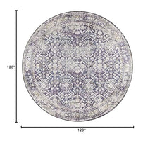 Dalyn Jericho JC3 Violet 10' x 10' Rectangle Soft Round Rug