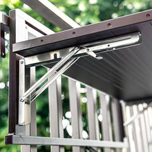 Qxgylz Hanging Table Balcony for Railing,Patio Folding Dining Table,Small Space Deck Furniture,Outdoor Side Tables,Height Adjustable,Wall-Mounted Garden Table for Baluster Garden Deck(120cm(47.2in))