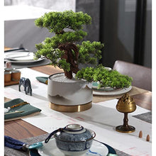 YXIANG56Q Fake Plants Simulation Trees Welcoming Pine Bonsai, 14 Inches High Green Plant Fake Potted Plants, Artificial Potted Plants for Home Office Living Room Decor Bonsai Tree