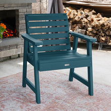 highwood AD-KITCHGW2-NBE Weatherly 2 Garden Chairs with 1 Square Side Table, 3-Piece Set, Nantucket Blue