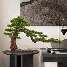 YXIANG56Q Fake Plants Zen Simulation Welcome Pine Bonsai Ceramic Ornaments Creative New Chinese-Style Home Offic Porch Living Room Decorations, Size 29.53 * 9.54 * 14.96 Inch Bonsai Tree