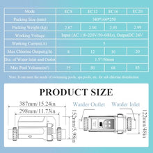 Auto Cleaning Salt Water Pool Chlorine Generator System,Clear Saltwater Pool Chlorine Generator,Simple Working,for Spas and Hot Tubs 8g/h