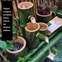 GenSDH Bamboo Fountain Kit, Feng Shui Zen Water Feature, Garden Landscape Decoration, Flowing Water Ornament, for Fish Tank, Stone Trough, Pond, Bird Bath, Backyard,2(30cm/11.8in)