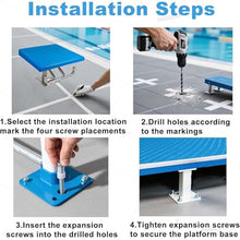 SHENGQION Swimming Pool Starting Block, Pool Diving Board Heavy Duty Jump Stand Pool Diving Board Fiberglass Competition Diving Platform for Athletes, Ideal for Swim Meets and Training(Upgrade)
