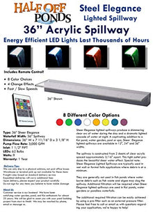 36 in Lighted Color-Changing Acrylic Spillway Kit with 65-Gallon Basin