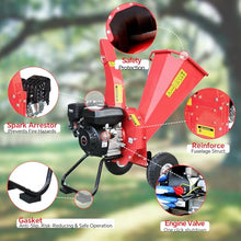 KARHDIR Wood Chipper Shredder Mulcher, 3-Blade Disc Cutter