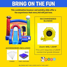 Pogo Bounce House Inflatable Sports Bounce House with Slide Deluxe Sports