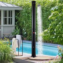 MKLFBY Solar-Heated Outdoor Shower W/Shower Head & Foot Tap Spigot, Hot and Cold Water Adjustable Garden Shower Column for Backyard Poolside Beach Spa