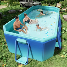 TQQEPOOL Foldable Non-Inflatable Kids' and Adults' Outdoor Swimming Pool,Portable Outside Swimming Pool, Kid Pool for Backyard Dog Pools(Size:2.1m)