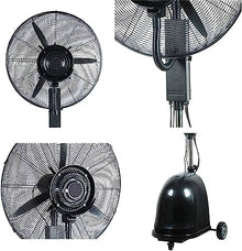 GAZOGJ Floor Misting Fan, Stand Atomizing Fan,Oscillating Industrial Fan for Quick Cooling, 3-Speeds, Adjustable Height, Indoor/Outdoor Standing Fan Fits Your Home DéCor,65CM