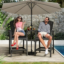 Hipicute Outdoor Tall Adirondack Chairs Set of 2 HDPE, Paio Adirondack Barstools with Connecting Tray, Recycled Poly Patio High Adirondack Chairs for Deck, Backyard, Balcony