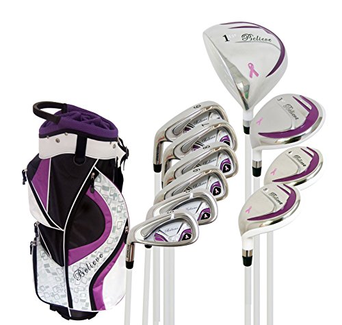 Believe Founders Club Left Handed Ladies Golf Club Set Purple