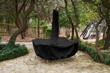 KoverRoos Weathermax 71261 80-Inch Round Table High Back Dining Set Cover with Umbrella Hole, 114-Inch Diameter by 36-Inch Height, Black