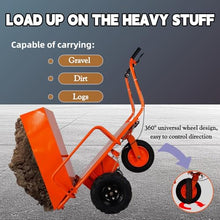 Coolpleasant Electric Wheelbarrow,400kg Capacity Heavy Duty Garden Cart with All Terrain Wheels,1500W Super Powerful Motor 48V&20AH Powered,for Garden Camping Outdoor Lawn Yard Farm Ranch
