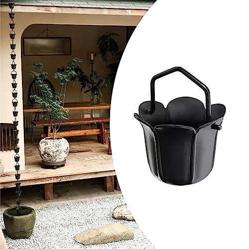 WKNHHL Rain Chain, Petals Rain Gutter Chain for Outside Downspout, Garden Decor, Adjustable Length Roof Gutters,260cm/8.5ft