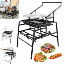 PARTSUN 360° Rotating Charcoal Grills,Stainless Steel Flipping Barbecue Grill Portable Charcoal Grill Outdoor Stove for Camping BBQ Picnics Beach Party Cooking Outdoor Garden Yard