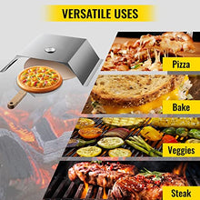 UHRLGHS 13 Inch Pizza Oven Kit Stainless Steel Including Pizza Chamber Easy to Operate Outdoor Gardens Terraces Home Use,