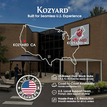 Kozyard Outdoor Louvered Pergola 12' x 20' Sun Shade Aluminum Patio Shelter