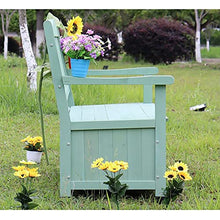 Gtzly Outdoor Storage Bench with Armrest and Backrest for Deck Porch, Wooden Bench with Storage Space, White