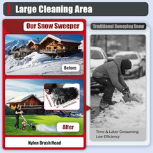 52cc Gas Powered Walk Behind Snow Sweeper, 2.5HP 2-Stroke Folding Snow Blower with 20-Inch Brush, Driveway Turf Snow Broom for Driveway, Sidewalk, Patio Light Snow Removal & Yard Cleanup