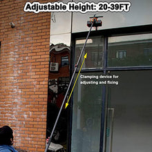 RIBEUJIZS 24FT Telescoping Water Fed Pole Kit - Extendable Brush & Squeegee for Window Solar Panel & Outdoor Cleaning - High-Pressure Washer System Accessory,18FT/5.4M,18FT/5.4M