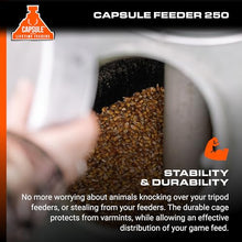 Capsule Game Feeders 250LB Capacity 360-Degree Broadcast Game Feeder Green