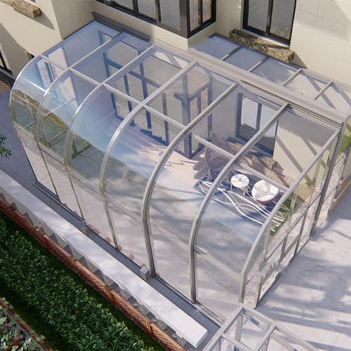 Polycarbonate Sheets All-Weather Outdoor Greenhouse Covering, Plastic Roofing Sheets Rainproof Insulation Protection(1x1047m)