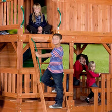 Backyard Discovery Liberty II Cedar Wood Playset Swing Set Brown