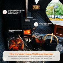 SweatTent Portable Outdoor Sauna (Extra Large) – Tent Only, Accessories Sold Separately – Wood-Fired Compatible, Quick Assembly – High-Temp Recovery Sauna for 10 Adults – Backyard & Camping Use