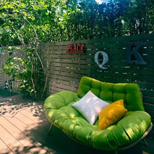 Apk i bc Double Casual Sofa Chair, Modern Outdoor Rocking Chair, Hand-Woven, Safe and Sturdy, Suitable for Garden, Load Capacity 300KG(Yellow,152 * 98 * 72)