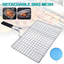 Stainless Steel Round BBQ Grill Mesh Home Roast Bacon Grill Tool Iron Barbecue Accessories Non-Stick BBQ (Color : D, Size : Round)