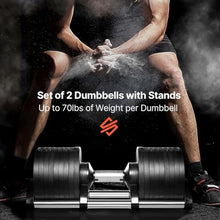 SQUATZ Adjustable Dumbbell Set Black