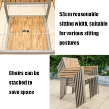 KUYBTU Patio Dining Set Outdoor Aluminum Patio Table and Chair Set - 7 Piece, Suitable for Garden/Courtyard, Chairs are Stackable for Storage, 150X90X72Cm