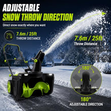 Cordless Snow Shovel, 40V 4.0Ah Battery Powered Snow Thrower 2Batteries