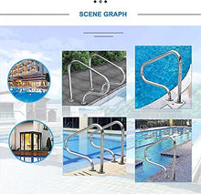 MSHOSAC Pool Handrail,31.5" Swimming Pool Safety Handrail - Non-Slip Grab Rail with Installation Kit - Durable 1mm Thickness for Easy Mounting - Essential Pool Safety Product