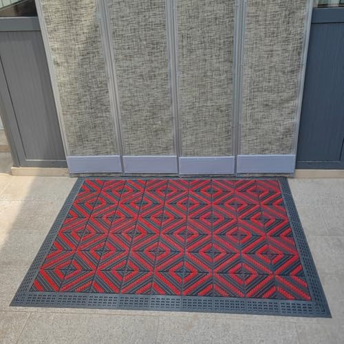 GTPBAO Front Door Mat Outside Entrance, Floor Doormat with Dirt Trapper, Waterproof Entry Mats, All Weather for Patio Warehouse(150x300cm/59x118.1in)
