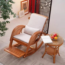 Large Outdoor Rocking Chair, Anti-Tipping Design, Ergonomic Design, Suitable for Living Room Balcony Garden(Brown,132 * 83 * 66cm)