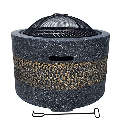 SLGGPJBU Garden Fire Pit Table Top Fire Pit Outdoor Heaters & Fire Pits Backyard Patio Garden Fireplace with Grill Grate for Heating//Fire Bowls The Garden/Beach/Patio