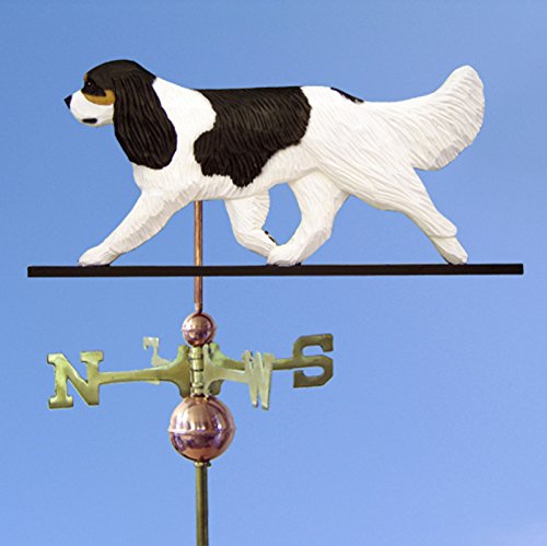 Cavalier King Charles Hand Carved & Painted Weathervane Black Tri, 32 Inch (+$155.00), No
