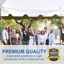 Party Tents Direct 20' x 40' Weekender Pole Canopy, White Top & Sidewalls