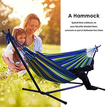 YRHH Portable Outdoor Canvas Hammock Stand, Camping Swing Hanging Bed, Outdoor Garden Furniture Hammock-A||with Support