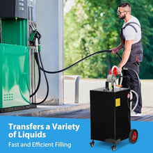 45 Gallon Fuel Caddy with Manual Pump, Heavy Duty Portable Gas & Diesel Transfer Tank on 4 Wheels, Spill-Proof Container for Truck, Tractor, Boat, ATV, Farm,Orange
